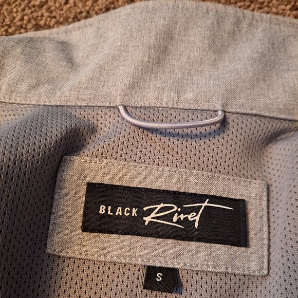 Black Rivet Soft Shell Jacket Front Full Zip Men's Small - Picture 4 of 11